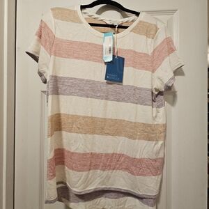 Market & Spruce Multicolor Striped Short Sleeve Tee